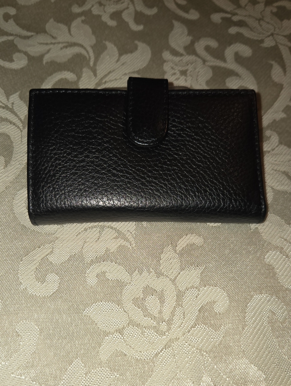 Leather Wallet Black 5" wide by 3" height
